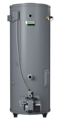 AO SMITH BTP-650A: 85 GALLONS, 650,000-BTU, POWER BURNER, ASME, NATURAL GAS COMMERICAL WATER HEATER, 9inch VENT (COMPLIES WITH ULTR-LOW Nox EMISSIONS STANDARDS OF 14 ng/J)ONS STANDARDS OF 14 ng/J)