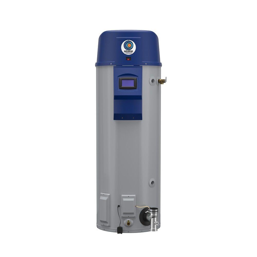 STATE SHE50-100ME: 50 Gallon, 100,000 BTU, FORCE 90+ HE Power direct Vent, Commercial Gas Water Heater, 2inch OR 3inch Vent, Certified to 10,100'. (field convertible from Nat gas to LP gas)