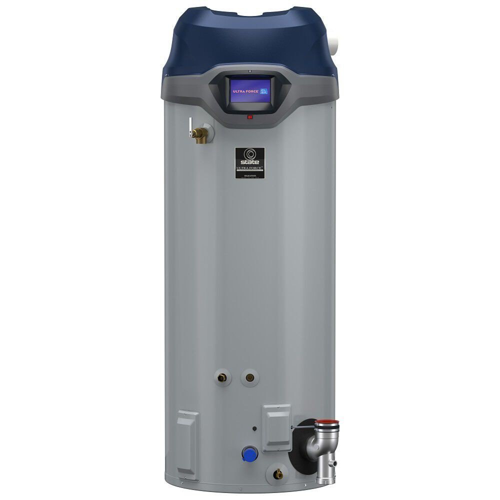 STATE SUF100-199NEA: 100 GALLON, 199,900 BTU, NG, ASME, MODULATING ULTRA FORCE FLEX COMMERCIAL GAS WATER HEATER, 3inch VENT