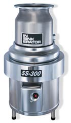 INSINKERATOR SS-300-25: 208-230/460 VOLT, 3-PHASE, 3.0 HP, 23-3/4inch - 31-1/8inch, COMMERCIAL GARBAGE DISPOSAL UNIT, INCLUDES MOUNTING GASKET