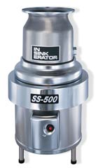 INSINKERATOR SS-500-28: 208-230/460 VOLT, 3-PHASE, 5.0 HP, 23-3/4inch - 31-1/8inch, COMMERCIAL GARBAGE DISPOSAL UNIT, INCLUDES MOUNTING GASKET